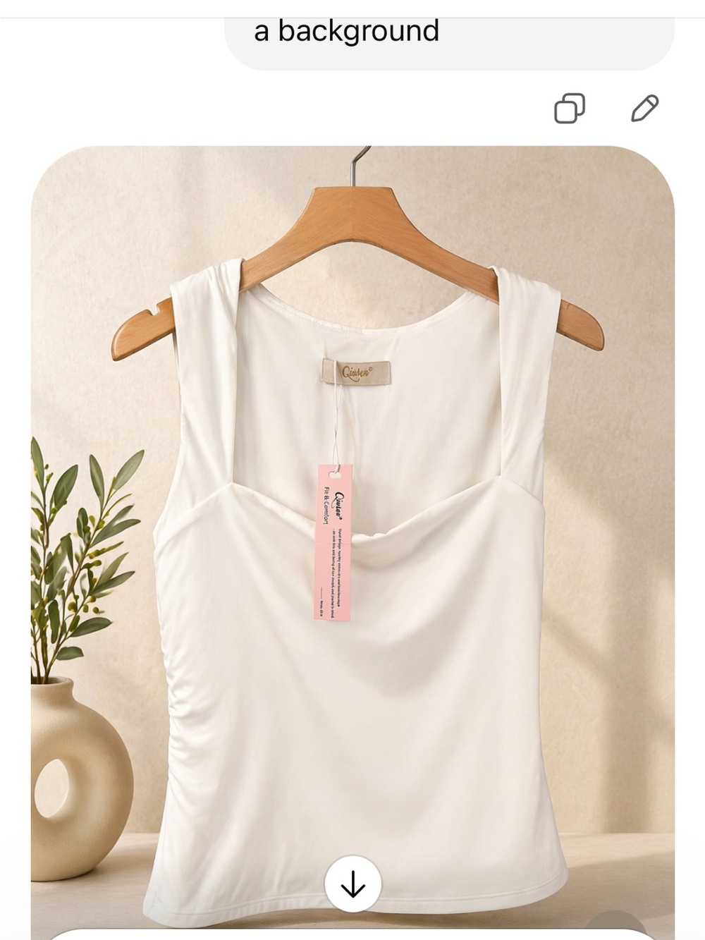 Sleeveless White Sweetheart Tank Top by Qislean